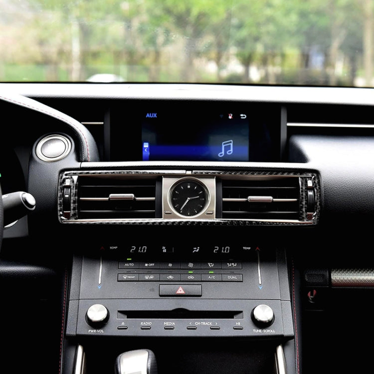 Car Carbon Fiber Central Control Air Outlet Decorative Sticker for Lexus IS250 2013-, Left Drive, Central Control Air Outlet