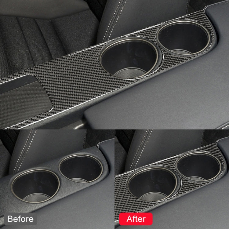 Car Carbon Fiber Water Cup Holder Panel Decorative Sticker for Lexus IS250 2013-, Left Drive, Water Cup Holder