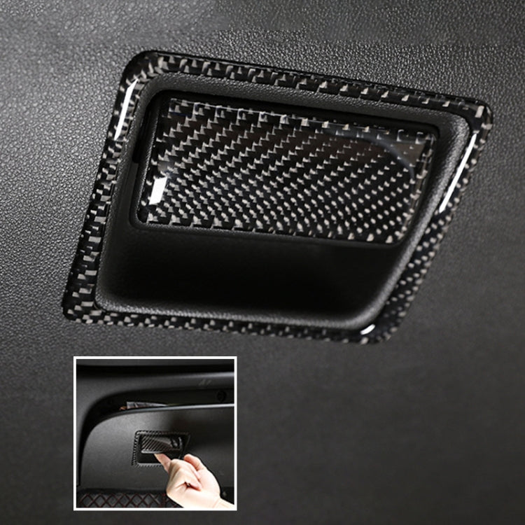 2 in 1 Car Carbon Fiber Front Passenger Seat Storage Box Switch Decorative Sticker for Buick Regal 2017-2021, Front Passenger Seat Storage Box