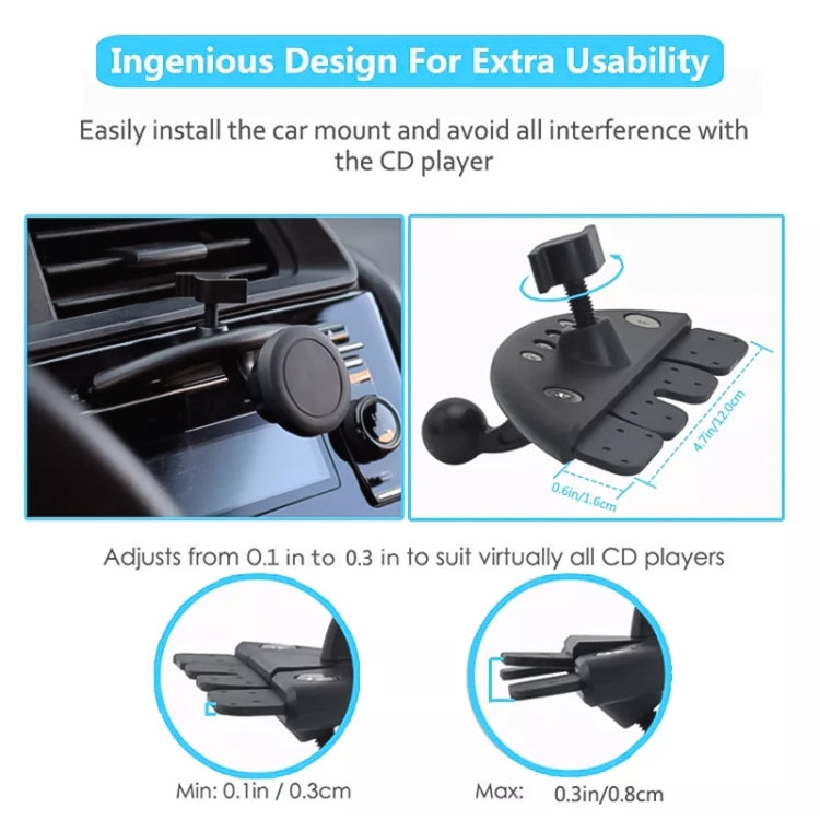 Car Magnetic CD Port Mobile Phone Navigation Holder, CD Port Holder