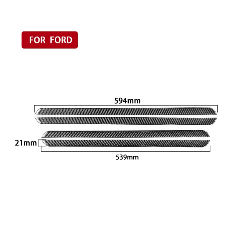 Car Carbon Fiber Threshold Decorative Sticker for Ford Explorer 2016-2019, Left Drive, Threshold