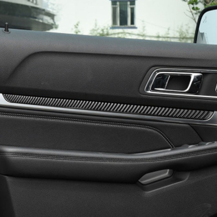Car Carbon Fiber Threshold Decorative Sticker for Ford Explorer 2016-2019, Left Drive, Threshold