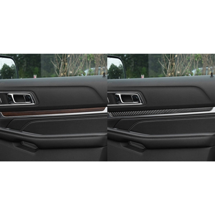 Car Carbon Fiber Threshold Decorative Sticker for Ford Explorer 2016-2019, Left Drive, Threshold
