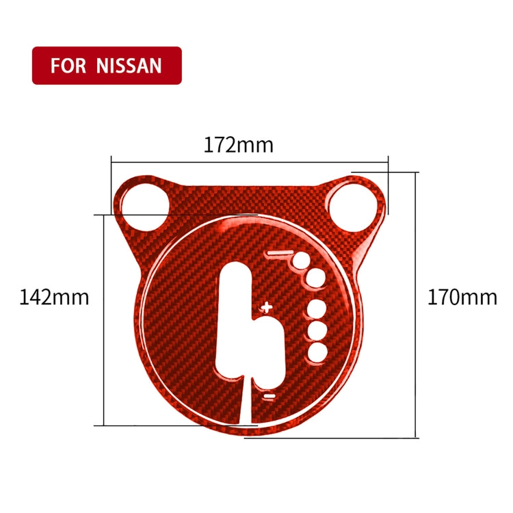 2 in 1 Car Carbon Fiber Automatic Gear Shifting Transmission Panel Decorative Sticker for Nissan 370Z / Z34 2009-, Right Drive, Automatic Gear Shifting Transmission Panel, Right Drive
