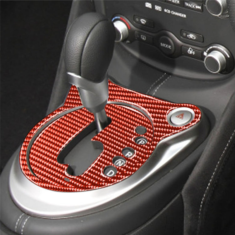 2 in 1 Car Carbon Fiber Automatic Gear Shifting Transmission Panel Decorative Sticker for Nissan 370Z / Z34 2009-, Right Drive, Automatic Gear Shifting Transmission Panel, Right Drive