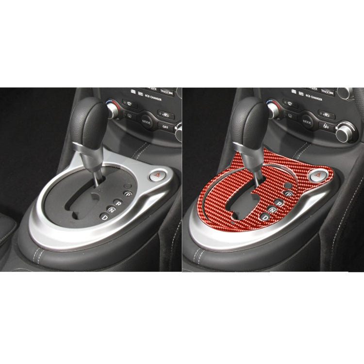 2 in 1 Car Carbon Fiber Automatic Gear Shifting Transmission Panel Decorative Sticker for Nissan 370Z / Z34 2009-, Right Drive, Automatic Gear Shifting Transmission Panel, Right Drive