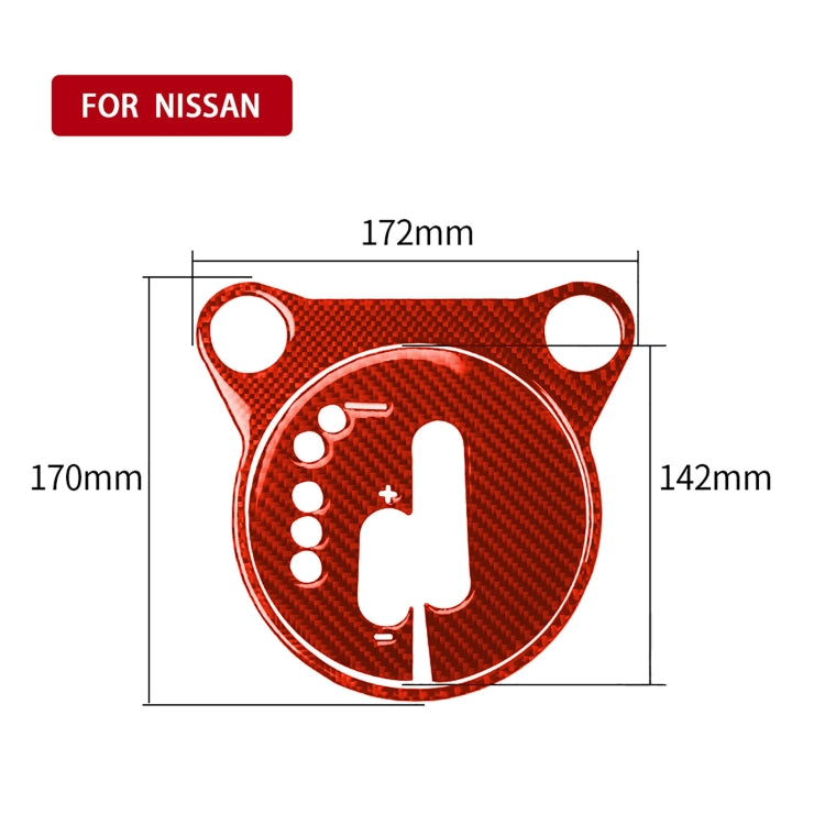 2 in 1 Car Carbon Fiber Automatic Gear Shifting Transmission Panel Decorative Sticker for Nissan 370Z / Z34 2009-, Left Drive, Automatic Gear Shifting Transmission Panel, Left Drive