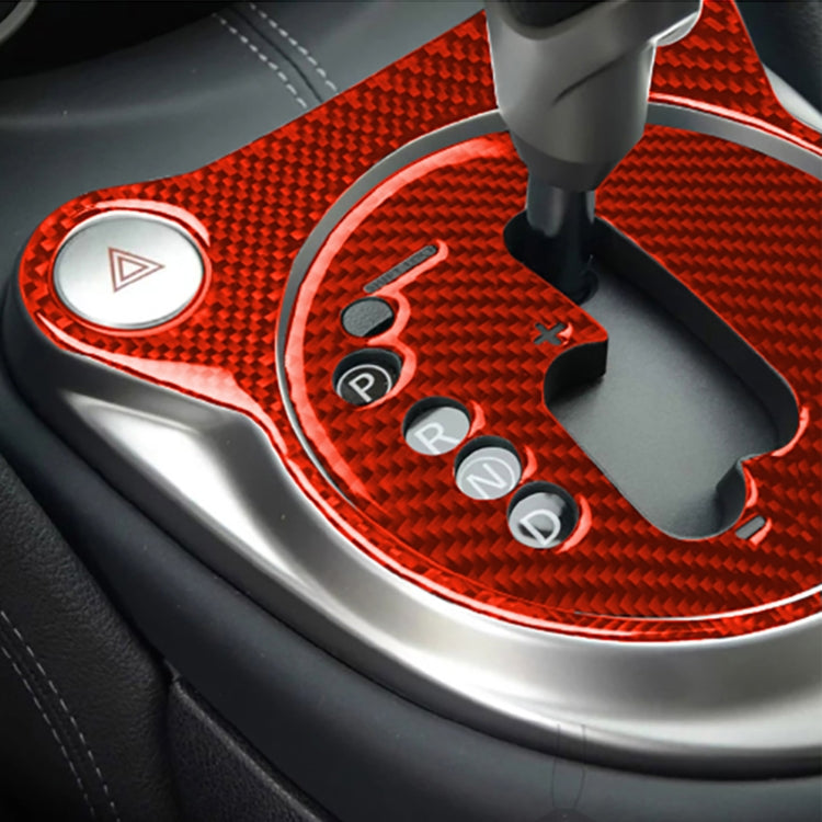 2 in 1 Car Carbon Fiber Automatic Gear Shifting Transmission Panel Decorative Sticker for Nissan 370Z / Z34 2009-, Left Drive, Automatic Gear Shifting Transmission Panel, Left Drive