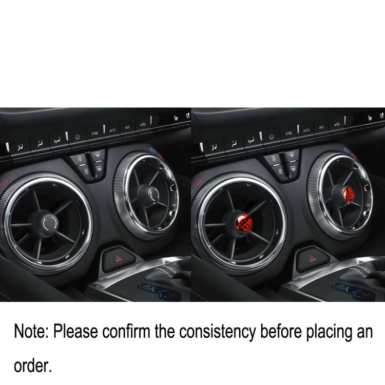 Car Carbon Fiber Air Outlet Decorative Sticker for Chevrolet Camaro 2017-2019, Left and Right Drive Universal, Air Outlet