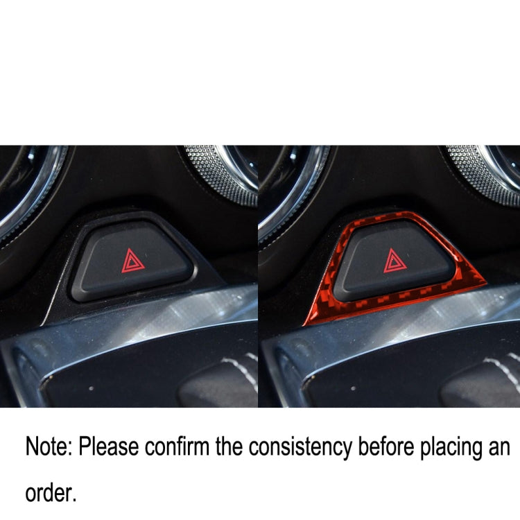 Car Carbon Fiber Warning Light Decorative Sticker for Chevrolet Camaro 2017-2019, Left and Right Drive Universal, Warning Light