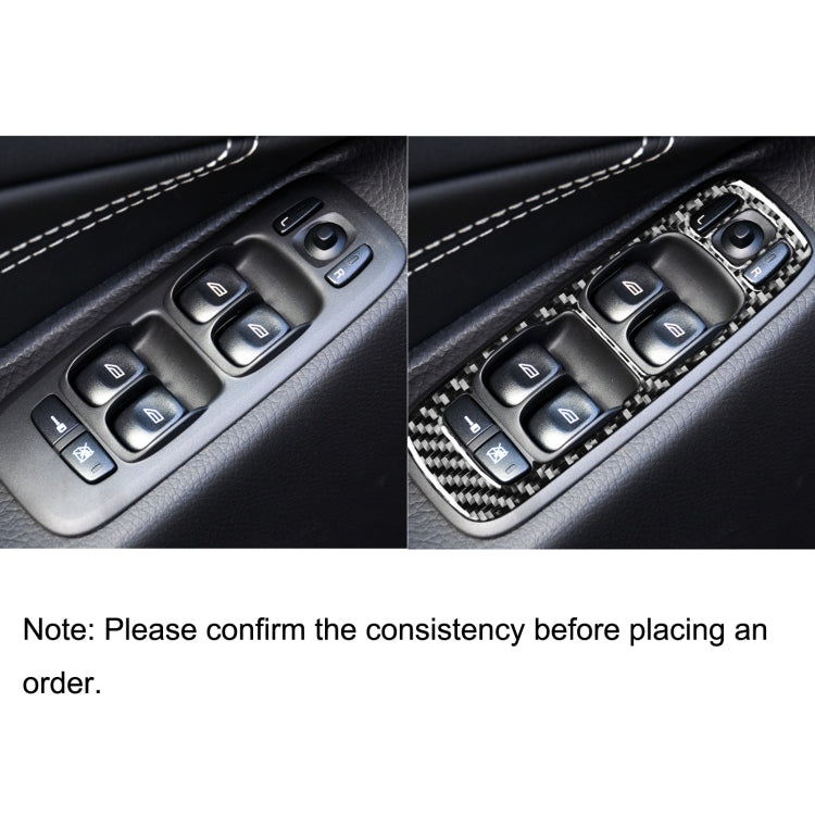 Car Carbon Fiber Window Lift B Decorative Sticker for Volvo XC90 2008-2014, Left Drive, Window Lift B, Left Drive