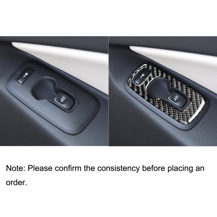 Car Carbon Fiber Window Lift B Decorative Sticker for Volvo XC90 2008-2014, Left Drive, Window Lift B, Left Drive