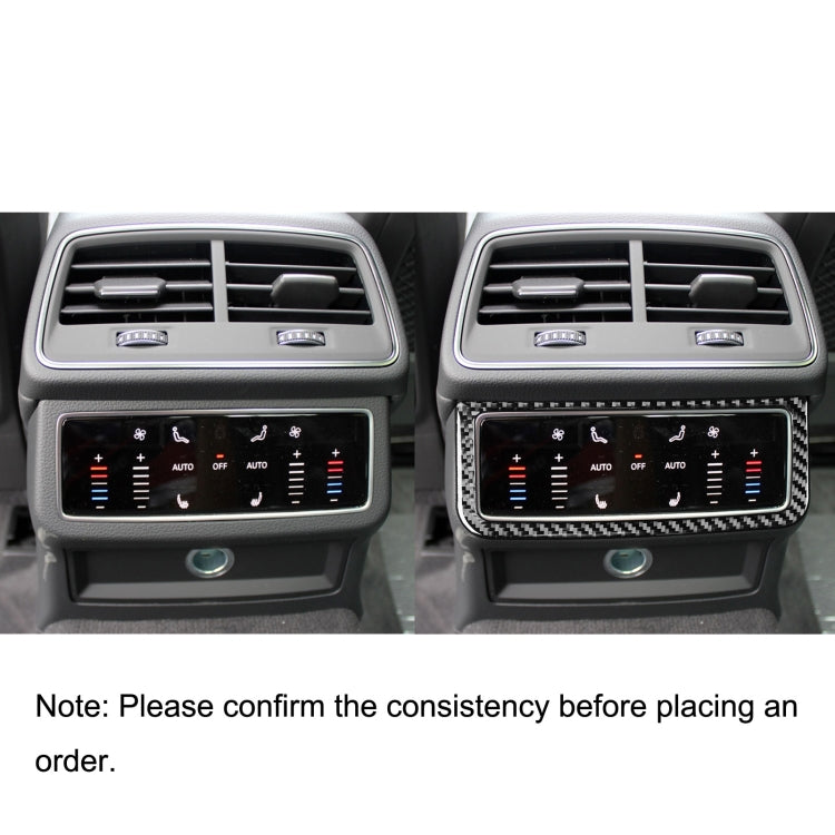 Car Carbon Fiber Rear Air Conditioning Frame Sticker for Audi A6L / A7 2019-, Left and Right Drive Universal, Rear Air Conditioning Frame