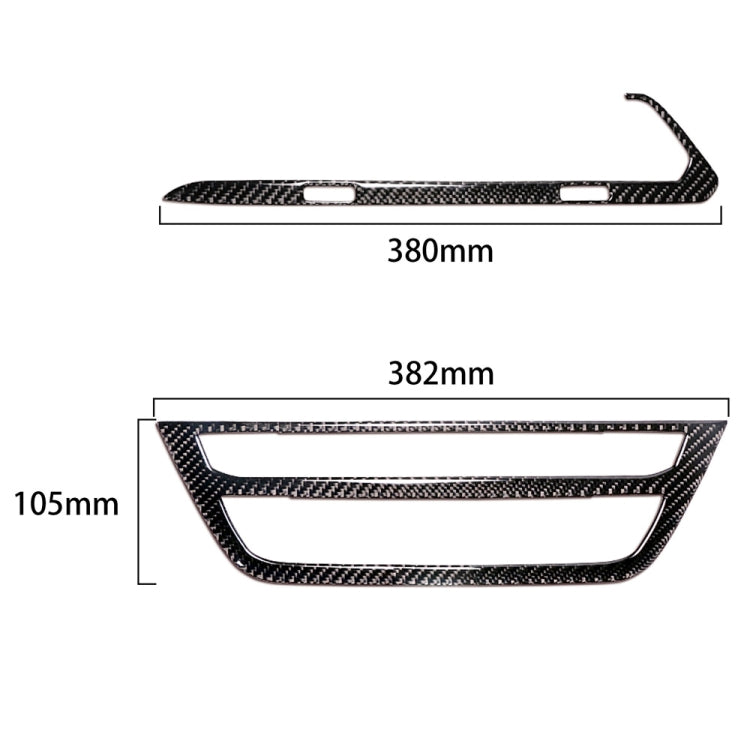 2 in 1 Car Carbon Fiber Air Conditioner CD Control Panel M Performance Decorative Sticker for BMW G01 X3 2018-2020 / G02 X4 2019-2020, Left Drive, 2 in 1 Air Conditioner CD Control Panel