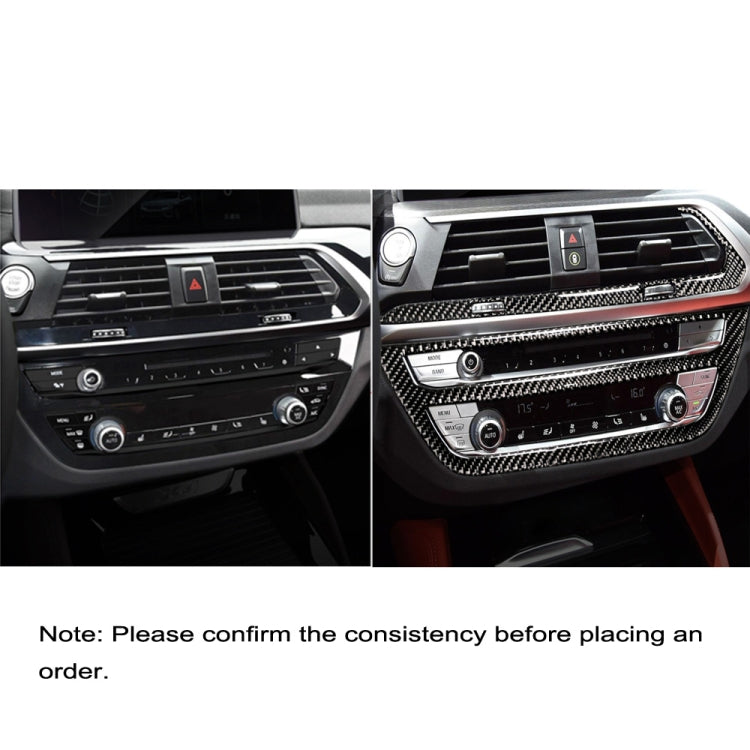 2 in 1 Car Carbon Fiber Air Conditioner CD Control Panel M Performance Decorative Sticker for BMW G01 X3 2018-2020 / G02 X4 2019-2020, Left Drive, 2 in 1 Air Conditioner CD Control Panel