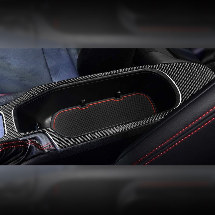 Car Carbon Fiber Central Armrest Panel Decorative Sticker for Subaru BRZ / Toyota 86 2017-2019, Left Drive, Central Armrest Panel, Left Drive