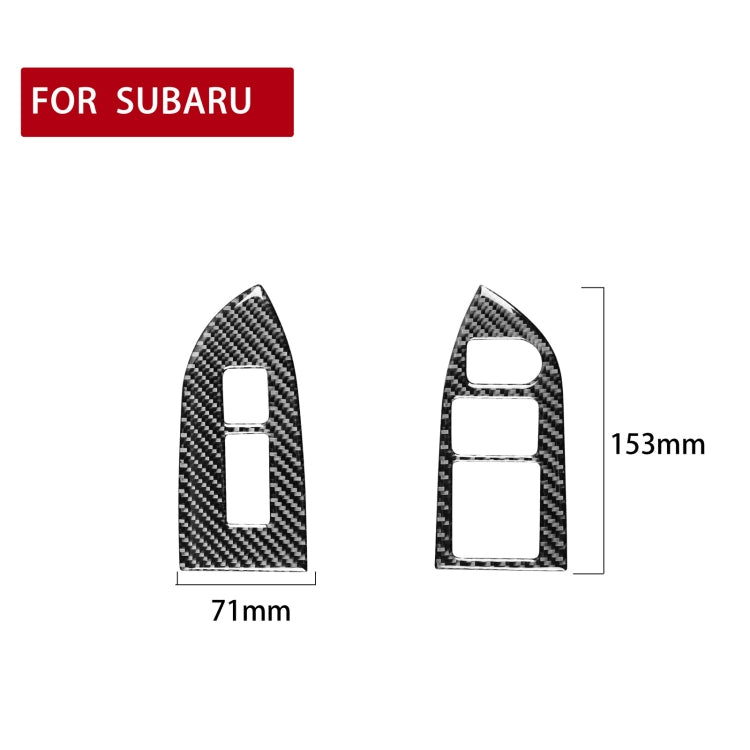 2 in 1 Car Carbon Fiber Window Lift Panel Decorative Sticker for Subaru BRZ / Toyota 86 2017-2019, Right Drive, Window Lift Panel, Right Drive