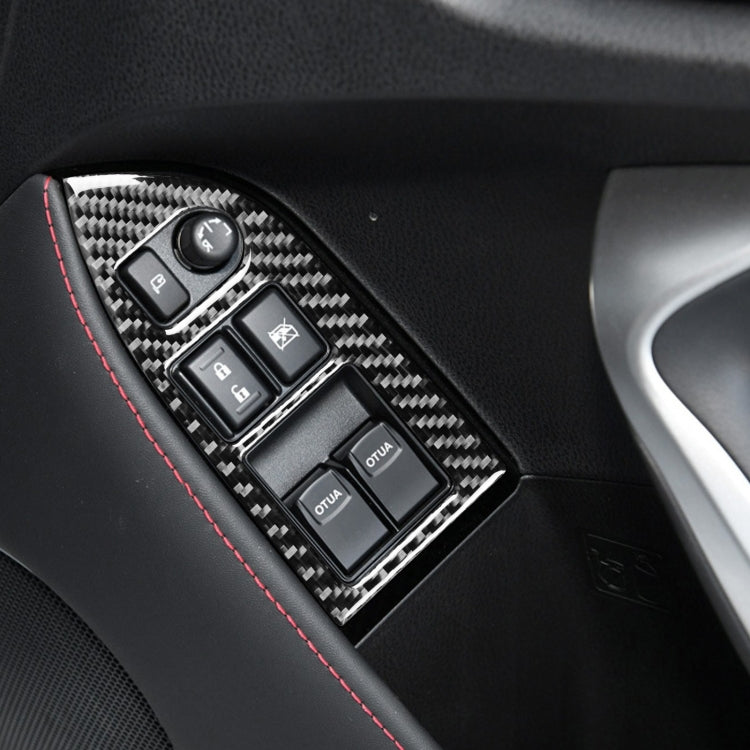 2 in 1 Car Carbon Fiber Window Lift Panel Decorative Sticker for Subaru BRZ / Toyota 86 2017-2019, Right Drive, Window Lift Panel, Right Drive