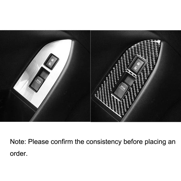 2 in 1 Car Carbon Fiber Window Lift Panel Decorative Sticker for Subaru BRZ / Toyota 86 2017-2019, Right Drive, Window Lift Panel, Right Drive