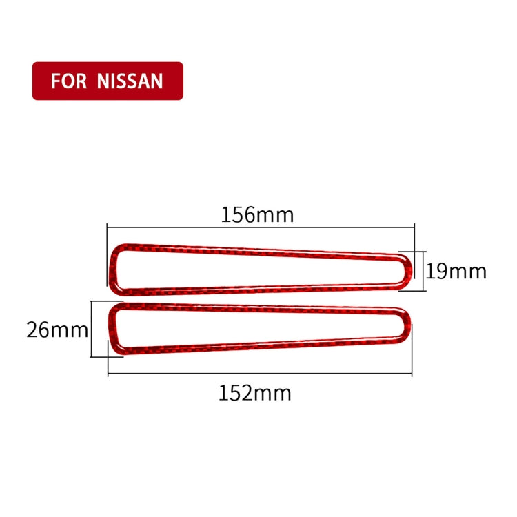 2 PCS / Set Carbon Fiber Car Window Air Outlet Defogging Decorative Sticker for Nissan GTR R35 2008-2020, Left and Right Driving Universal, Window Air Outlet Defogging