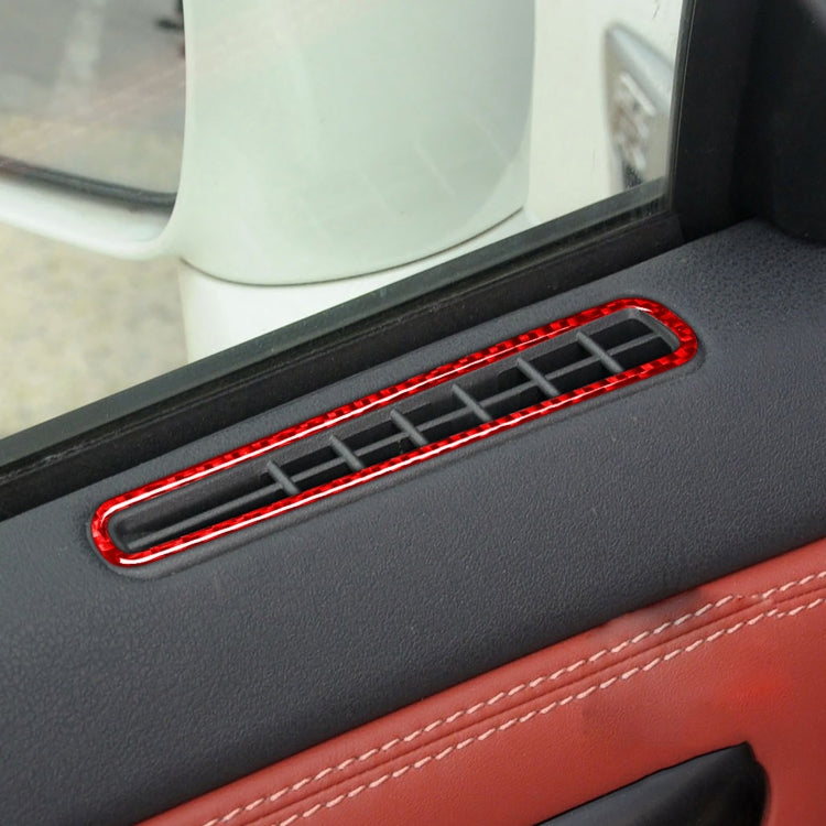 2 PCS / Set Carbon Fiber Car Window Air Outlet Defogging Decorative Sticker for Nissan GTR R35 2008-2020, Left and Right Driving Universal, Window Air Outlet Defogging