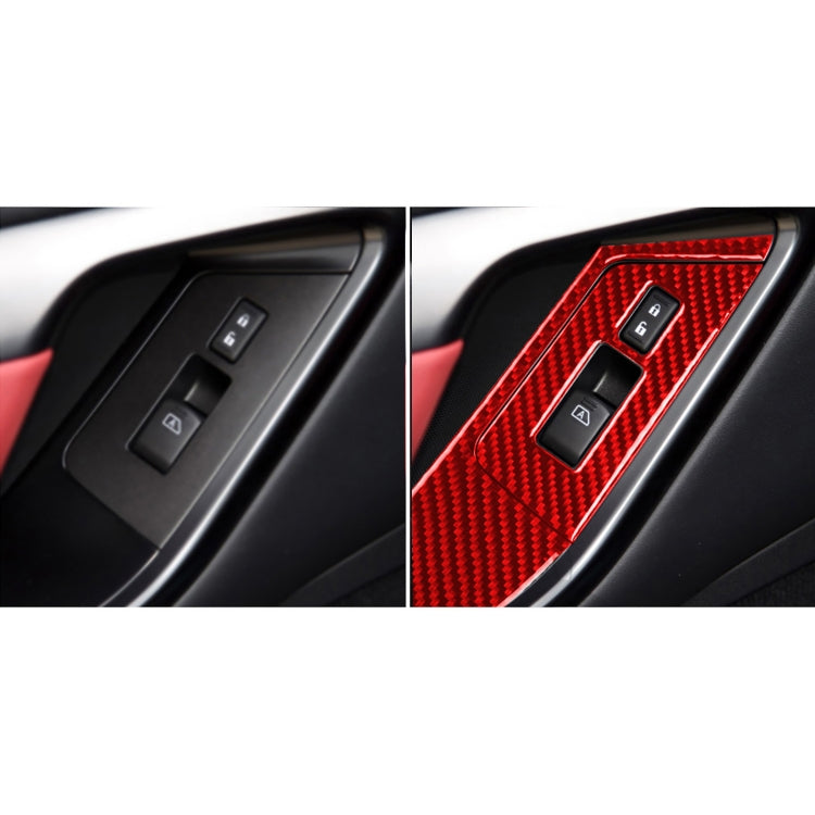4 PCS / Set Carbon Fiber Car Window Lift Buttons Panel Sticker for Nissan GTR R35 2008-2016, Right Driving, Window Lift Buttons Panel , Right Driving