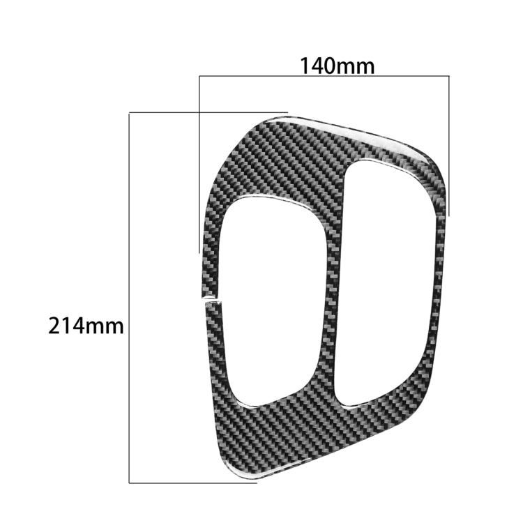 Carbon Fiber Car Gear Panel Decorative Sticker for Dodge Challenger 2015 to Now, Left Driving, Gear Panel