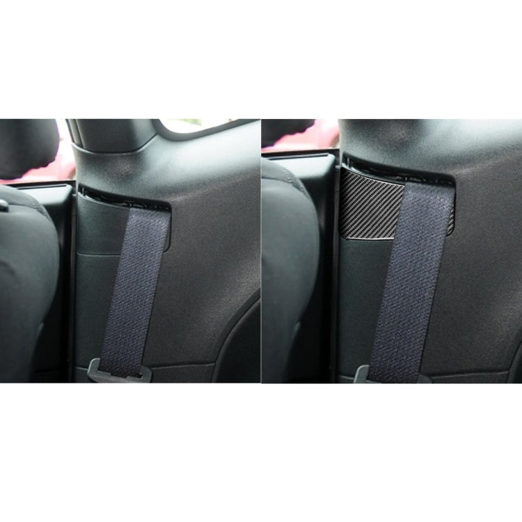 3 PCS / Set Carbon Fiber Car Seat Belt Panel Decorative Sticker for Dodge Challenger 2015 to Now, Left Driving, Seat Belt Panel