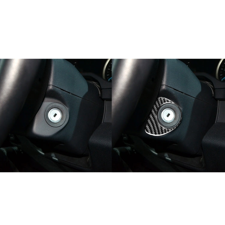 Car Carbon Fiber Ignition Switch Decorative Sticker for Ford F150 2017-2020, Left and Right Drive Universal, Ignition Switch