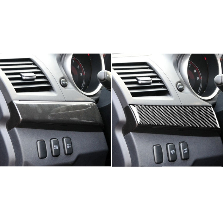 2 PCS Car Carbon Fiber Driver Dashboard Panel Decorative Sticker for Mitsubishi Lancer EVO 2008-2015, Left Drive, Driver Dashboard