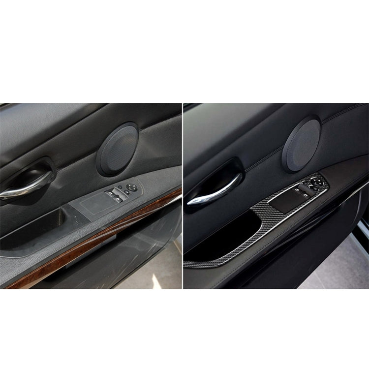 2 PCS Carbon Fiber Car Left Driving Lifting Panel Decorative Sticker for BMW E92 2005-2012, Diameter: 40.4cm, Diameter: 40.4cm
