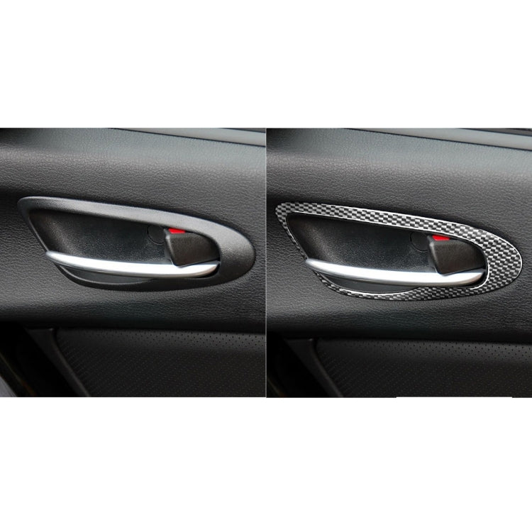 2 PCS Car Carbon Fiber Door Handle Decorative Sticker for Mazda RX8 2004-2008, Left and Right Drive Universal, Door Handle