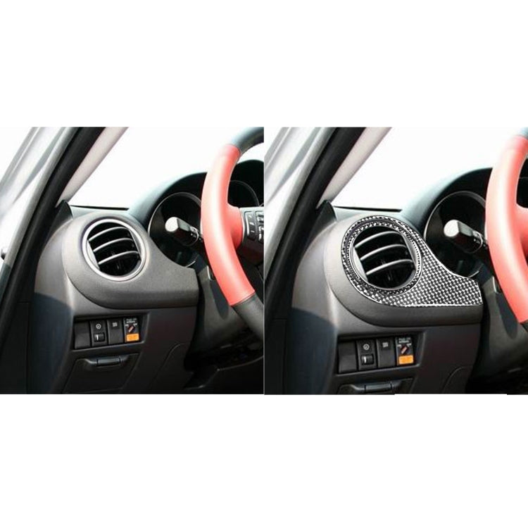 Car Carbon Fiber Dashboard Air Outlet Decorative Sticker for Mazda RX8 2004-2008, Left Drive, Dashboard Air Outlet