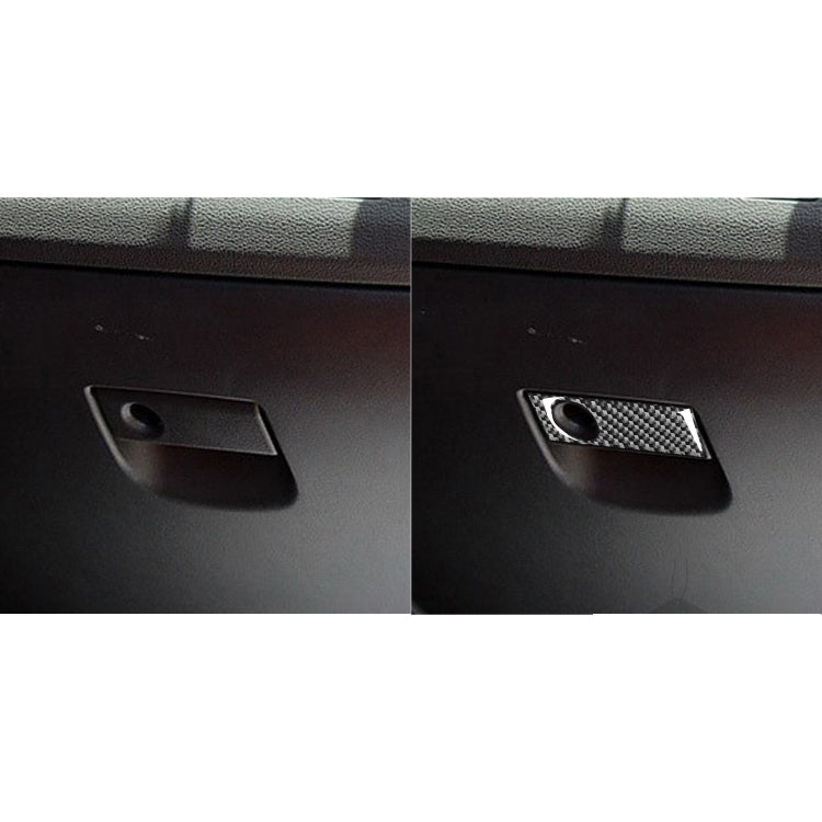 Car Carbon Fiber Glove Box Storage Box Handle Decorative Sticker for Mazda RX8 2004-2008, Left and Right Drive Universal, Glove Box Storage Box Handle
