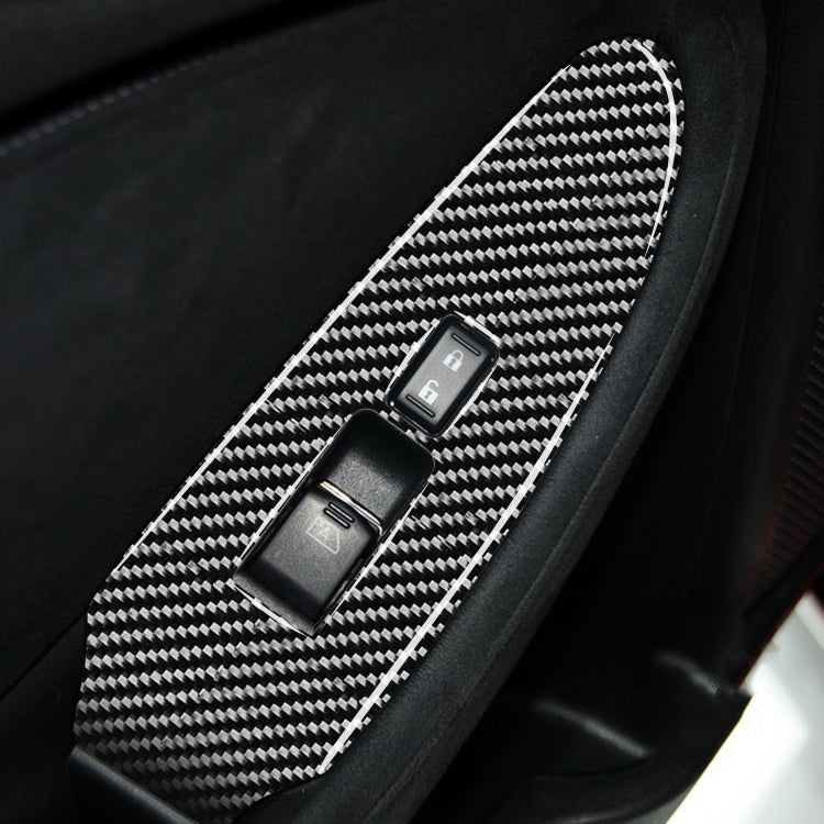 Car Carbon Fiber Vice Driving Side Door Lift Control Decorative Sticker for Nissan 370Z Z34 2009-, Right Drive, Vice Driving Side Door Lift Control Right Drive