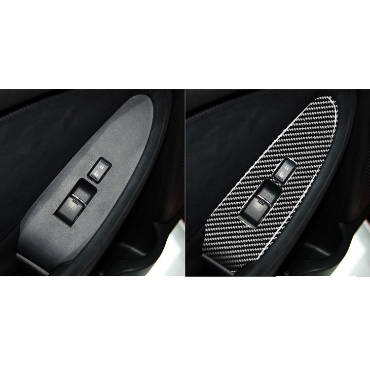 Car Carbon Fiber Vice Driving Side Door Lift Control Decorative Sticker for Nissan 370Z Z34 2009-, Right Drive, Vice Driving Side Door Lift Control Right Drive