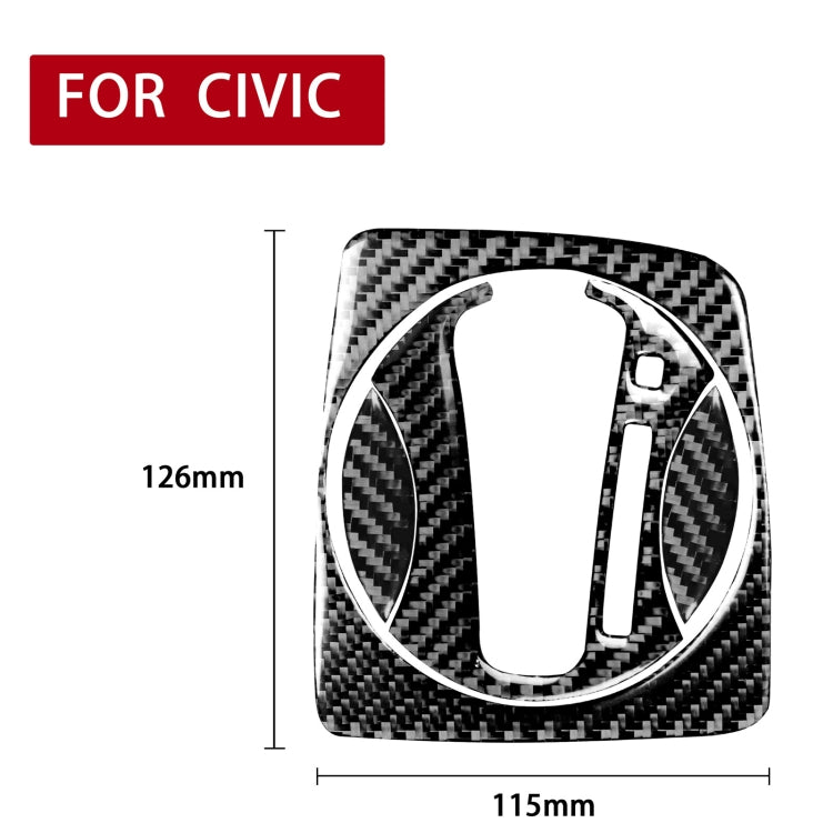 4 in 1 Car Carbon Fiber Automatic Gear Set Decorative Sticker for Honda Civic 8th Generation 2006-2011, Right Drive, Automatic Gear Set, Right Drive