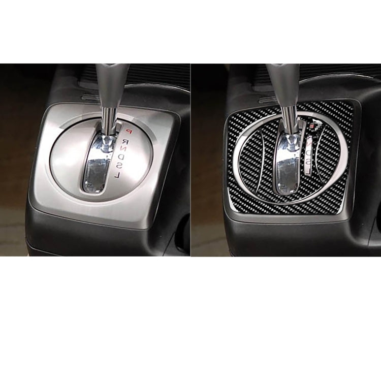 4 in 1 Car Carbon Fiber Automatic Gear Set Decorative Sticker for Honda Civic 8th Generation 2006-2011, Right Drive, Automatic Gear Set, Right Drive