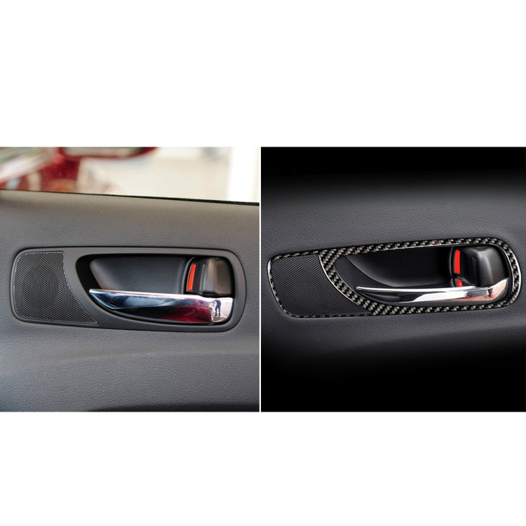 Car Carbon Fiber Rear Door Handle Decorative Sticker for Lexus IS250 300 350C 2006-2012, Left and Right Drive Universal, Rear Door Handle