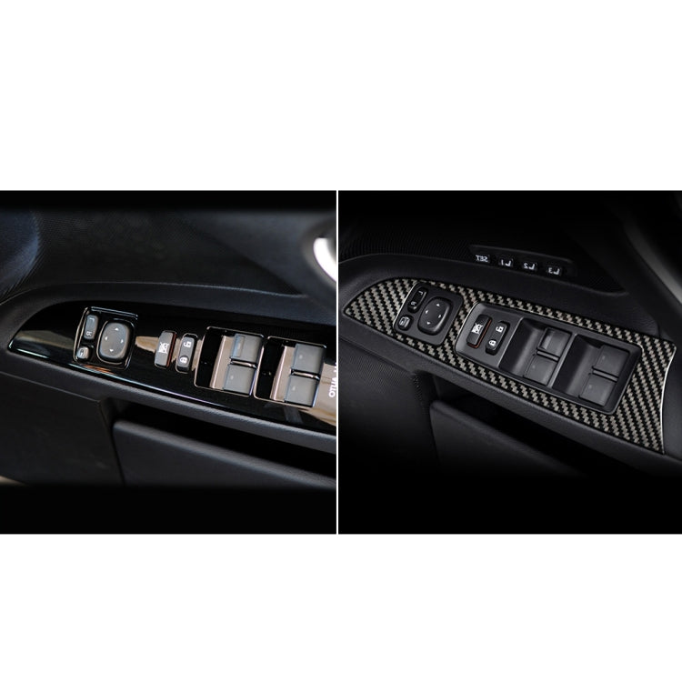 Car Carbon Fiber Window Glass Lift Decorative Sticker for Lexus IS250 300 350C 2006-2012, Right Drive, Window Glass Lift, Right Drive