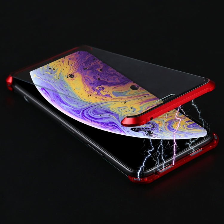 Ultra-thin angular frame magnetic absorption double - sided tempered glass shell, For iPhone X / XS, For iPhone XR, For iPhone XS Max