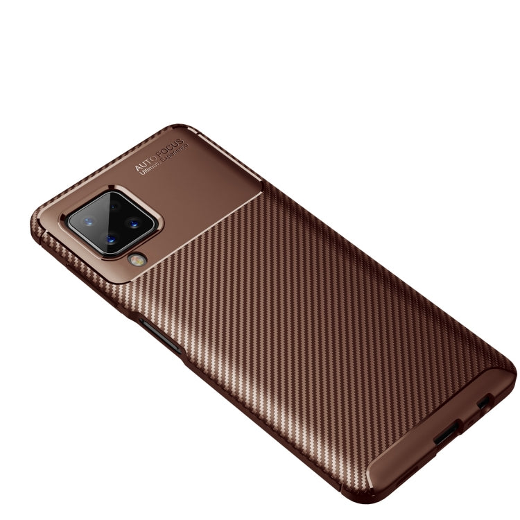 Carbon Fiber Texture Shockproof TPU Case, For Samsung Galaxy A12