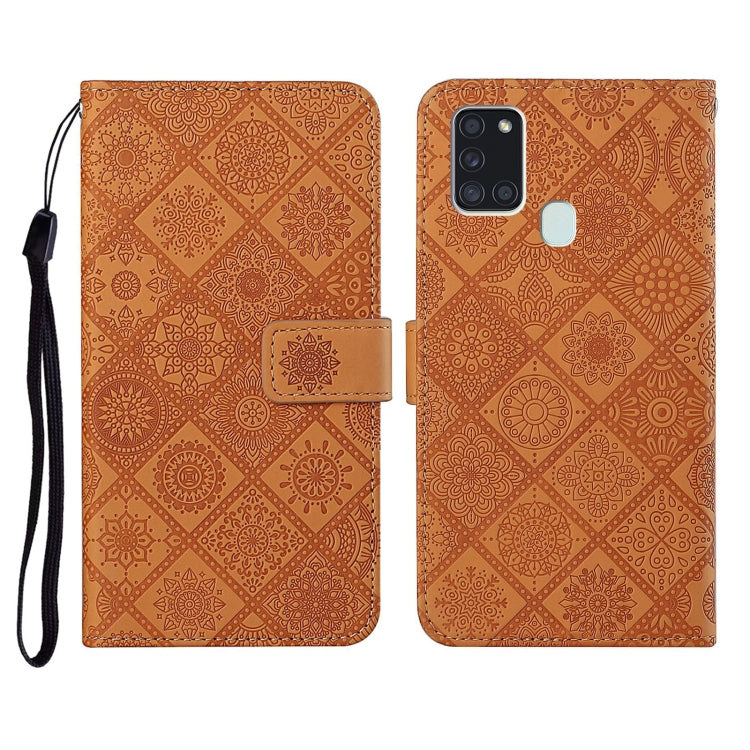 Ethnic Style Embossed Pattern Horizontal Flip Leather Case with Holder & Card Slots & Wallet & Lanyard, For Samsung Galaxy A20e, For Samsung Galaxy A20s, For Samsung Galaxy A21, For Samsung Galaxy A21s, For Samsung Galaxy A31, For Samsung Galaxy A40