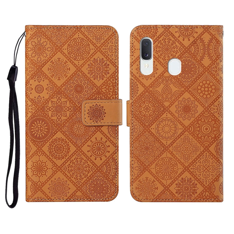 Ethnic Style Embossed Pattern Horizontal Flip Leather Case with Holder & Card Slots & Wallet & Lanyard, For Samsung Galaxy A20e, For Samsung Galaxy A20s, For Samsung Galaxy A21, For Samsung Galaxy A21s, For Samsung Galaxy A31, For Samsung Galaxy A40