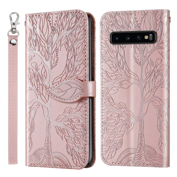 Life of Tree Embossing Pattern Horizontal Flip Leather Case with Holder & Card Slot & Wallet & Photo Frame & Lanyard