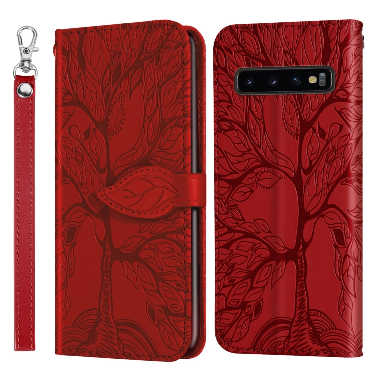 Life of Tree Embossing Pattern Horizontal Flip Leather Case with Holder & Card Slot & Wallet & Photo Frame & Lanyard