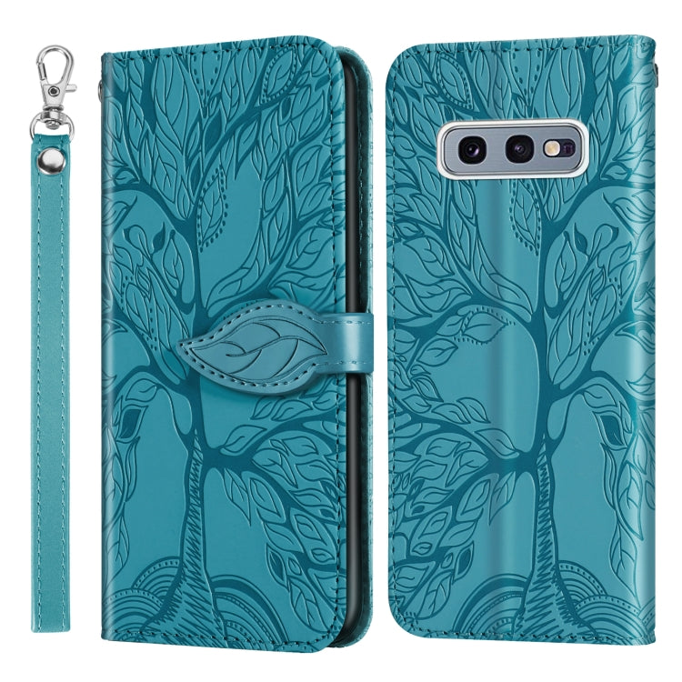 Life of Tree Embossing Pattern Horizontal Flip Leather Case with Holder & Card Slot & Wallet & Photo Frame & Lanyard