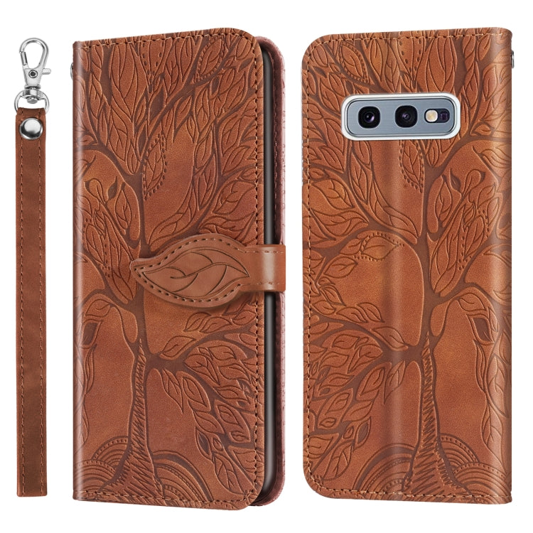 Life of Tree Embossing Pattern Horizontal Flip Leather Case with Holder & Card Slot & Wallet & Photo Frame & Lanyard