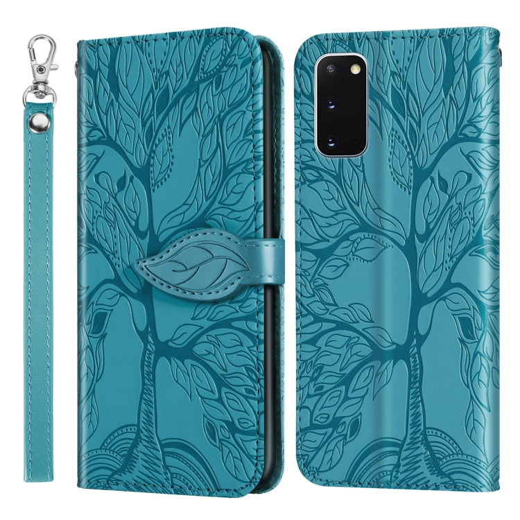 Life of Tree Embossing Pattern Horizontal Flip Leather Case with Holder & Card Slot & Wallet & Photo Frame & Lanyard