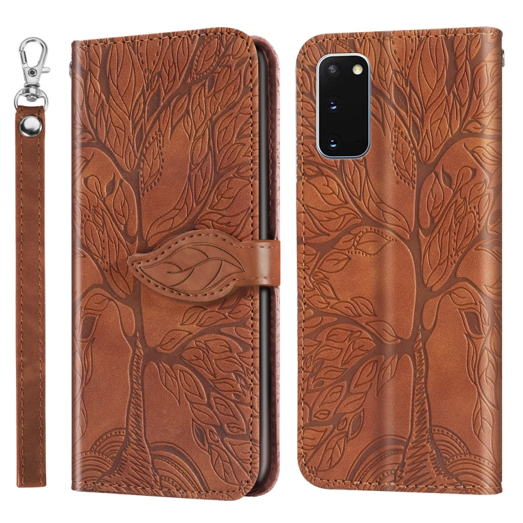 Life of Tree Embossing Pattern Horizontal Flip Leather Case with Holder & Card Slot & Wallet & Photo Frame & Lanyard